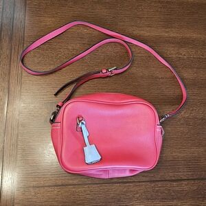 J. Crew Red Leather Crossbody Purse